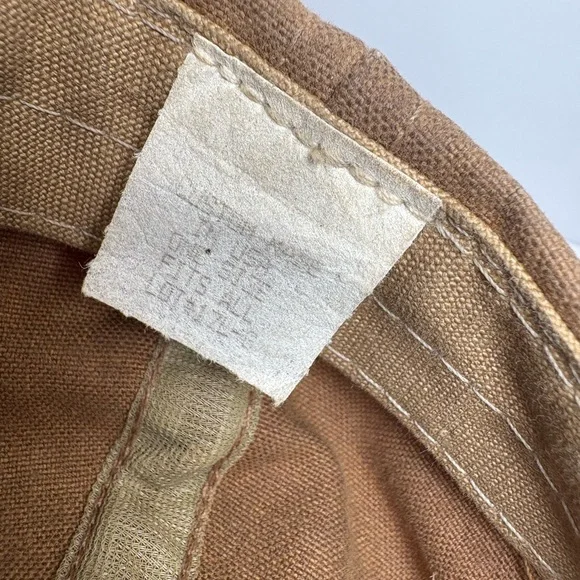 Vintage Filson Tin Cloth Waxed Leather strap back Canvas Hat OS Made in the USA - Picture 3 of 5